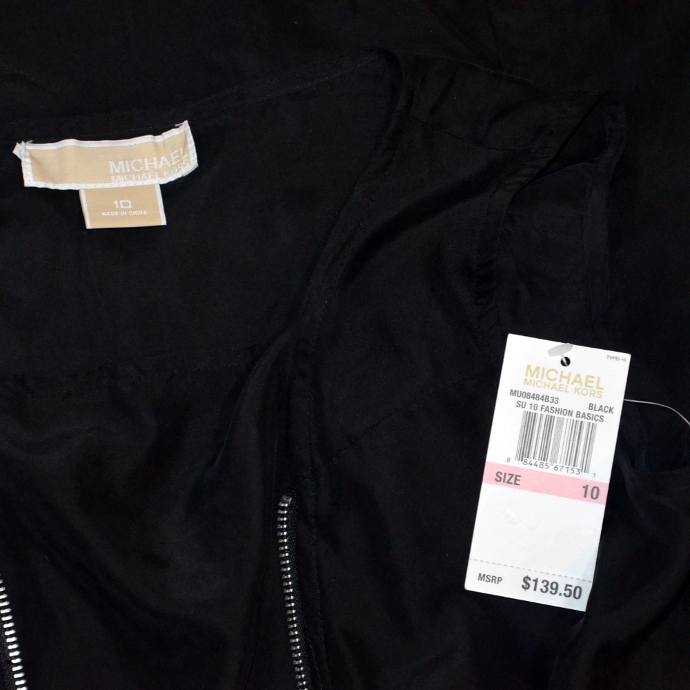 Michael Michael Kors NWT Silk Front Zipper Dress10 - Picture 11 of 11
